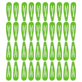40 Pcs 2 Inch green Metal Snap Hair Clips No Slip Hair Barrettes For Women Hair Accessories(Green)