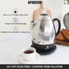APOXCON Electric Coffee Percolator Stainless Steel Coffee Maker with Clear