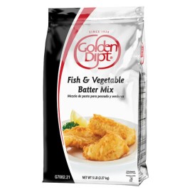 Golden Dipt Fish & Vegetable Batter Mix 5 lb. - 5 lb. Fish & Vegetable Batter Mix