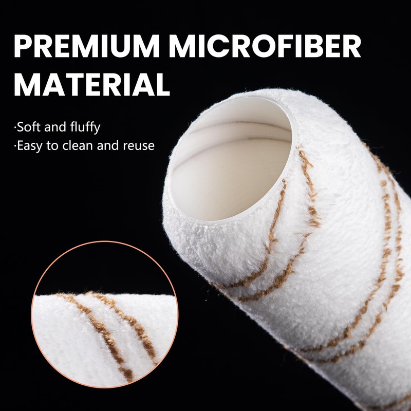 Paint Roller Sleeve 9 Inch (230MM), Microfiber Paint Roller Cover,