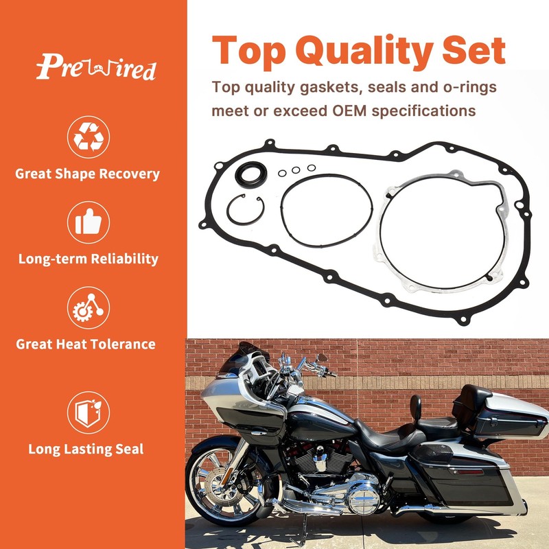 Prewired 2017-up Touring M8 Primary Cover Gasket Seal Kit for