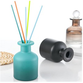 150ml/5oz Empty Refillable Glass Diffuser Bottle Diffuser Jars Aromatherapy Storage Container Fragrance Accessories Use for DIY Replacement Diffuser Sets (Blue Gradient)
