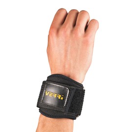 VERRI Muñequeras de uso rudo para protección de muñecas en levantamiento de pesas, rutinas, entrenamiento en gimnasio, crossfit, negro, unitalla