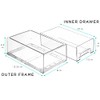 Sorbus Fridge Drawers - Clear Stackable Pull Out Refrigerator Organizer