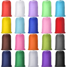 20 Pcs Laundry Bag Washable Travel Laundry Bags with Drawstring Lock Closure Dirty Clothes Bag Large Heavy Duty Bags for Camping Tent Blankets Clothes Yarn Fabric Storage, Multi Use
