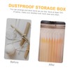 Baluue Bathroom Organizer Set 4 Cotton Swab Containers with Lids