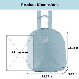 ZURV Small Backpack for Women Lightweight Backpack Purse Circle Waterproof Casual Daypack For Travel Outdoor Fits 15.6 Laptop