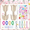 MiniInflat 24 Sets Spring Tulip Wind Chime Making Kit Make