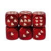 WeLoveDice - Dice Silk Red with White Hearts - Made