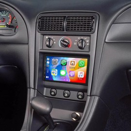 Android 13 Double Din Car Stereo Upgrade for for 2001-2004 Ford Mustang Great Wireless Carplay Android Auto 7 inch IPS Touch Screen Head Unit Stereo Bluetooth GPS WiFi Backup Camera,2+32