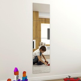 Royalty Full Length Mirror Tiles Self Adhesive - Gym Wall Mirror Sticker - Full Body Mirror Wall Mount - Large Mirrors for Wall, Home Gym, Bedroom, Door Bathroom Living Room (Glass, 12''x12'' -4 Pack)