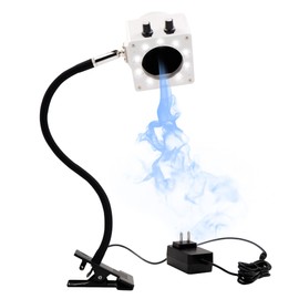 Treedix Solder Smoke Absorber Remover Solder Fume Extractor Adjustable Speed Fan Dimmable LED Light Silicone Gooseneck with Carbon Filters Exhaust Duct Hose for Soldering Station (White)