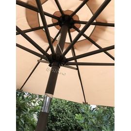 BELLRINO DECOR Replacement STRONG & THICK Umbrella Canopy for 9ft 6 Ribs (Canopy Only) (BEIGE)