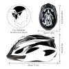 Casco De Bicicleta Unisex+redes Para Moto,casco De Ciclismo Blanco G
