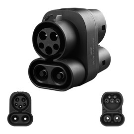 CCS1 to CCS2 Adapter EV Charger Adpater DC 1000V 250A and AC 32A EV Charger Connector Black Type 1 to Type 2 Adapter SAE j1772 to IEC62196