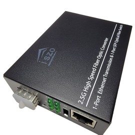 iszo 2.5G SFP Port Transceiver Media Converter,20km SM,RJ45 100M/1000M/2.5G Adaptive,Full/Half Duplex,Inside TTL Port,Also Work 2.5G/1G GPON SFP ONU Stick Such as The 5671A and G-010S-P and More