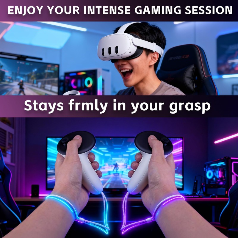 Lukvcoe 1 Pair 交換用 コントローラー ストラップ for Meta Quest3/Quest 3