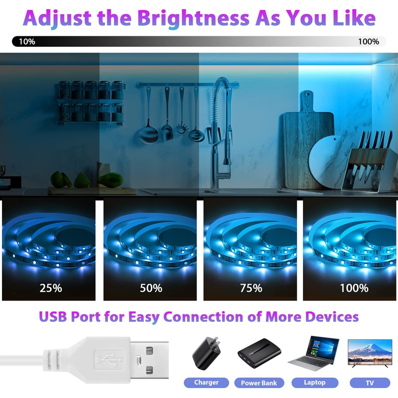 Dream Colour LED Display Cabinet Lighting 3 Metres, 6 Pieces
