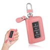 Car Key Fob Cover with U-Clasp,Leather Car Key Case Built-in