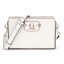 GUESS Nastra Mini Crossbody Top Zip XS Cream White, Cream White, XS