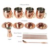PG Moscow Mule/Cocktail Bar Set, 15-pc Copper/Rose Gold Color, High