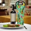 QsirBC Tropical Pineapple Pattern Wine Bag Neoprene Wine Tote Bags