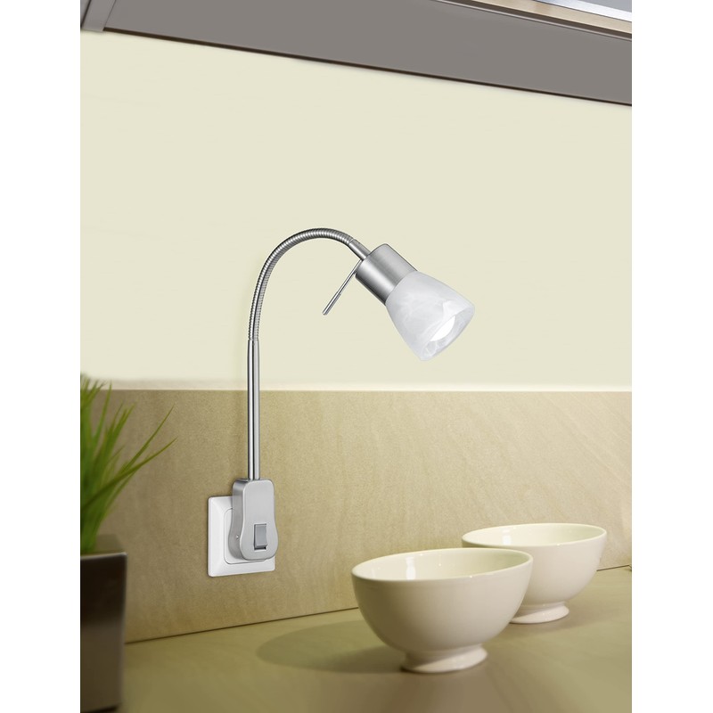 lightling Levin LED Socket Light, Plug Spot, Plug Light, Reading