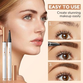 LáLápiz Para Cejas Lápiz Para Microblading De Cejas - 2024 Pluma impermeable del tatuaje de la punta de la bifurcación del lápiz 4 de la ceja de Microblading 3D Waterproof Microblading 4 Fork Tip Tattoo Pencil (Marrón oscuro)