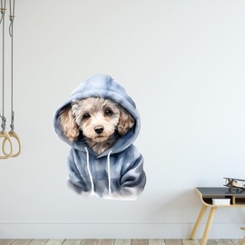 GRAZDesign Wall Sticker Dog Toy Poodle Cool Motif for Living Room, Bedroom, Teenager's Room, Wall Sticker as Wall Decoration, Wall Sticker - 55 x 40 cm
