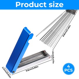 Carburetor Cleaning Kit, 4 PCS Cutting Torch Tip Cleaner Set Welding Tip Cleaner Stainless Steel Cleaning Wires Clean Needles Tool Kit for Motorcycle Welding Nozzles Chainsaw Spray Torch Tips