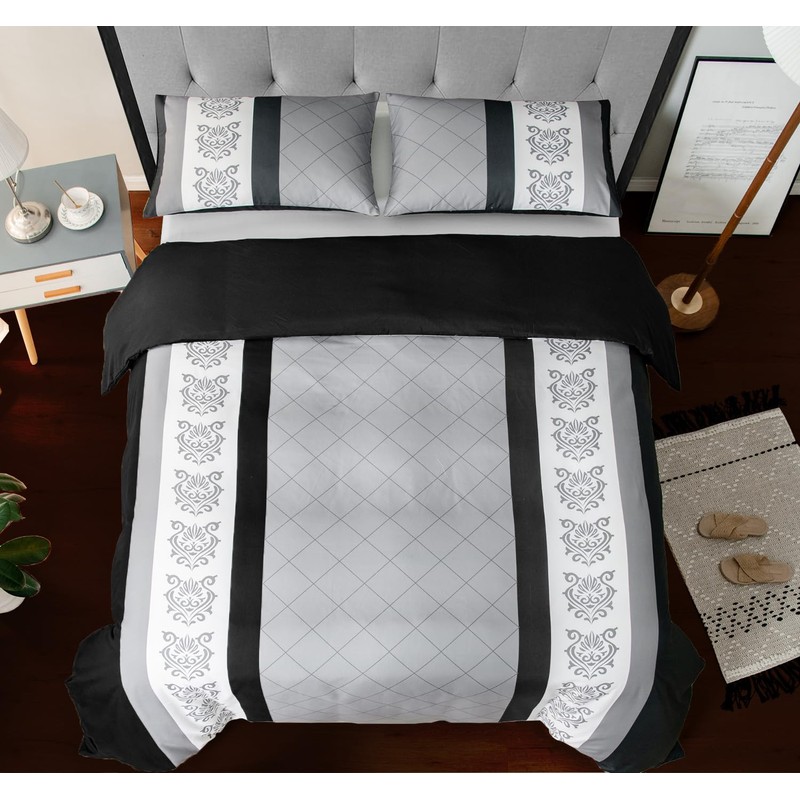 Lazzaro Single Duvet Cover Set - Premium Microfiber Single Duvet