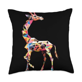Origami Master Folding Paper Craft Origami Giraffe Japanese Art Paper Folding Artist Throw Pillow, 18x18, Multicolor