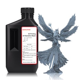 RepRapper 3D Printer Resin with High Precision and High Toughness, 405nm Fast UV-Curing Standard Photopolymer Linear SLA 3D Printing Resin Suitable for EMAKE3D Galaxy1 SLA Printer, Grey 1000g