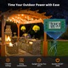 SURAIELEC Outdoor Power Stake, 7-Day Programmable Digital Timer, Power Strip