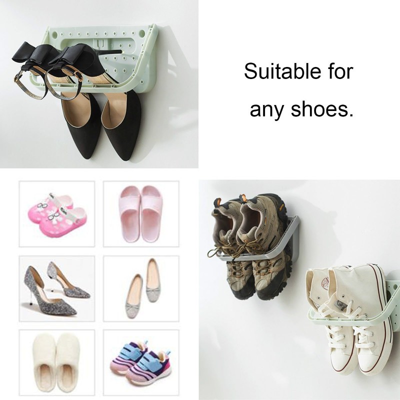 Laugh Cat 4 Pack Hanging Plastic Shoe Rack Wall Mount