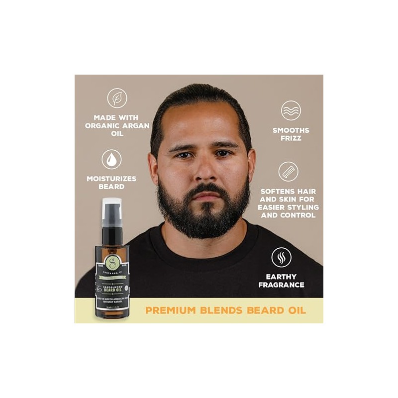 Suavecito Aceite para barba de sándalo, 1 onza