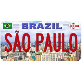 Sao Paulo Brazil Aluminum Novelty Car License Plate