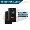 AKS KEYS Replacement for Toyota Key Fob 3 Buttons That