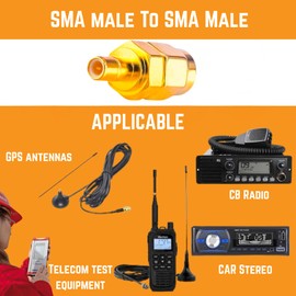 SAFER GIGGLES : 2 Pcs SMA Male to SMB Male RF Coaxial Adapter| Radio Antenna Connectors| DAB Aerial Adapters | Satellite Radio Antenna |Car RADIOS| GPS.