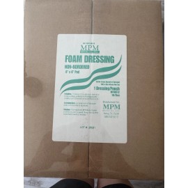 MPM Medical 6″ x 6″ Non‑Bordered Foam Dressing – Sealed Box of 10 – Wound Care