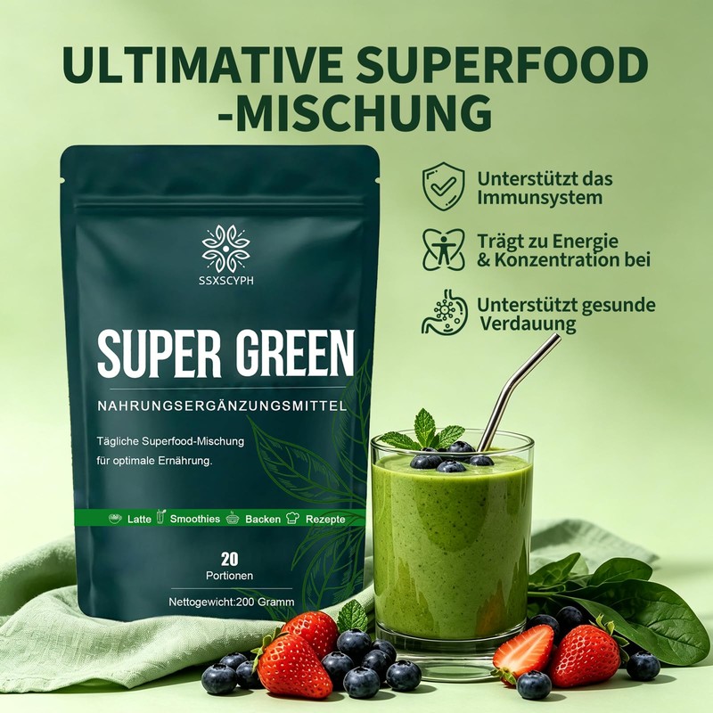 Green Helper Detoxification Powder, 200 g with 10 g Spoon,