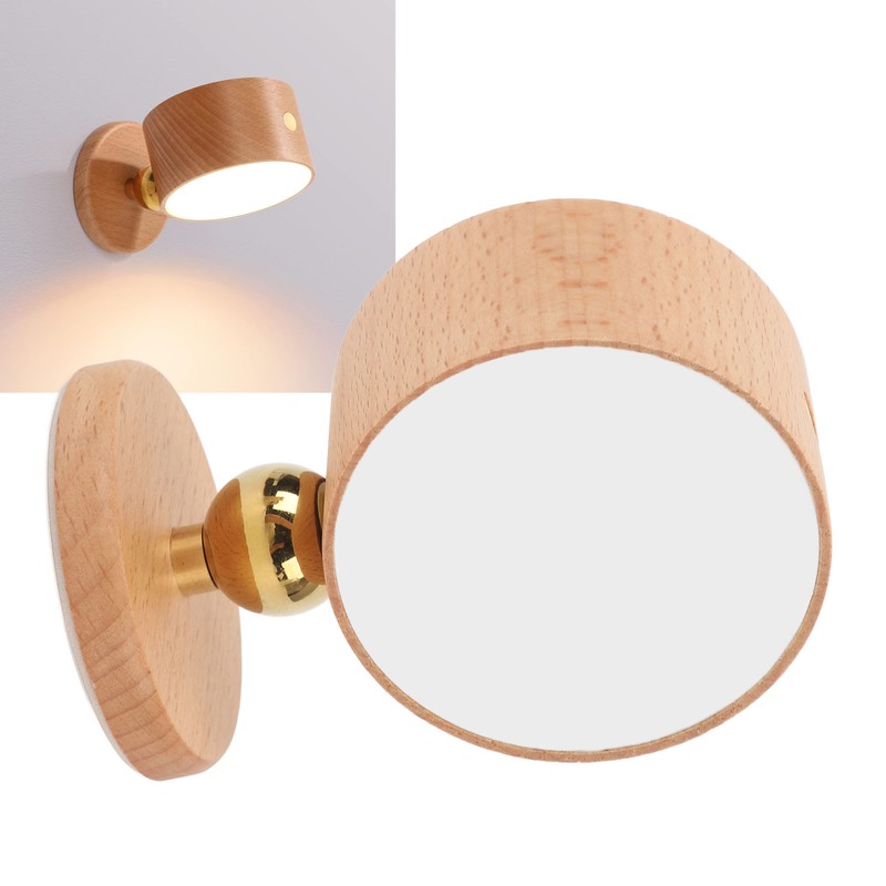 LED Wall Mounted Reading Lights 360 Degree Rotation Magnetic Rechargeable