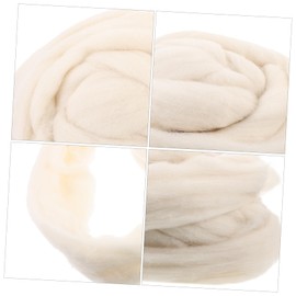 SHINEOFI 200G Natural Roving Wool Fiber for Needle Felting DIY Craft Supplies Easy Beginners and All Ages for Spinning Wet Felting and Jewelry Making