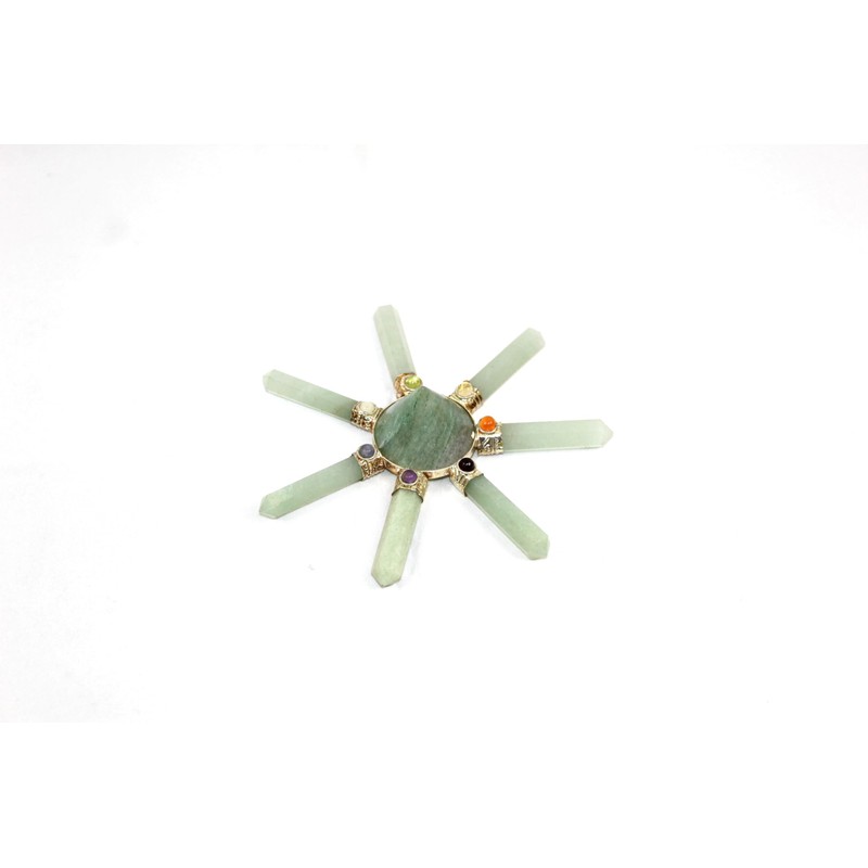Jet International Green Aventurine 7 Point Chakra Pyramid Generator