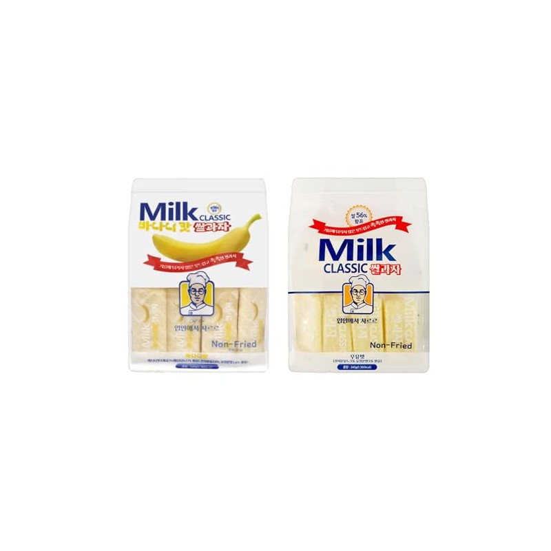 Milk Rice Cracker Snack Banana + Milk Flavor, Each 240g