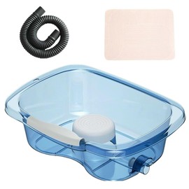 Portable Hair Washing Basin for Bedridden - Shampoo Bowl, Basin for Elderly at Home - Shampoo Tray for Pregnant Women, Disabled Patients in Bed Includes Absorbent Mat