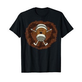 Cartoon Coffee Cup Character Fun Illustration For Kids T-Shirt