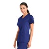 Tru Basic Womens V-Neck 2-Pocket Scrub Top 10102 (Large, Galaxy