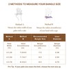 NOKMIT Two-Tone Stackable Bangle for Women High Polished Thin Interlocking