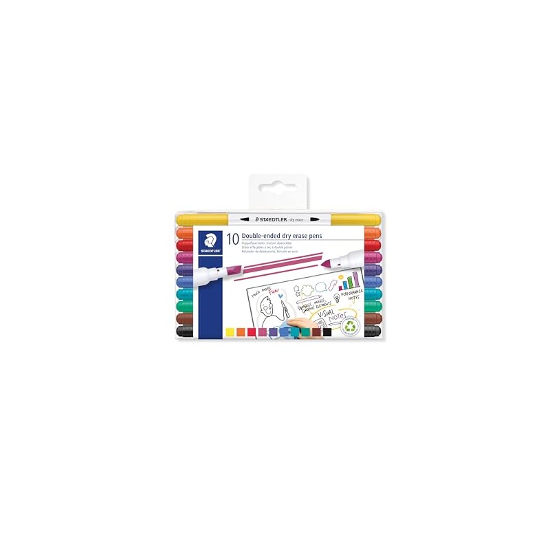 STAEDTLER Staedtler 3010 3010 TB10 Dry Erase Double Fibre Tip